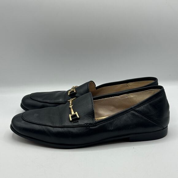 SAM EDELMAN Loraine Leather Horsebit Loafers Black Sz 7 $150 - Picture 4 of 8